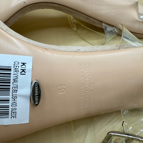Tony Bianco  Kiki Heel in Clear Vynalite & Blush Size 8.5 - Picture 9 of 12